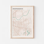 independence, missouri map poster - image 1