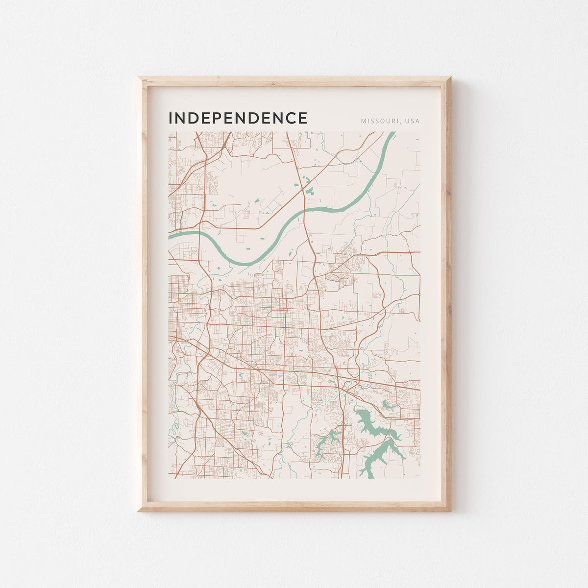 independence, missouri map poster - image 1