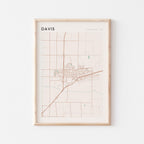 davis, california map poster - image 1