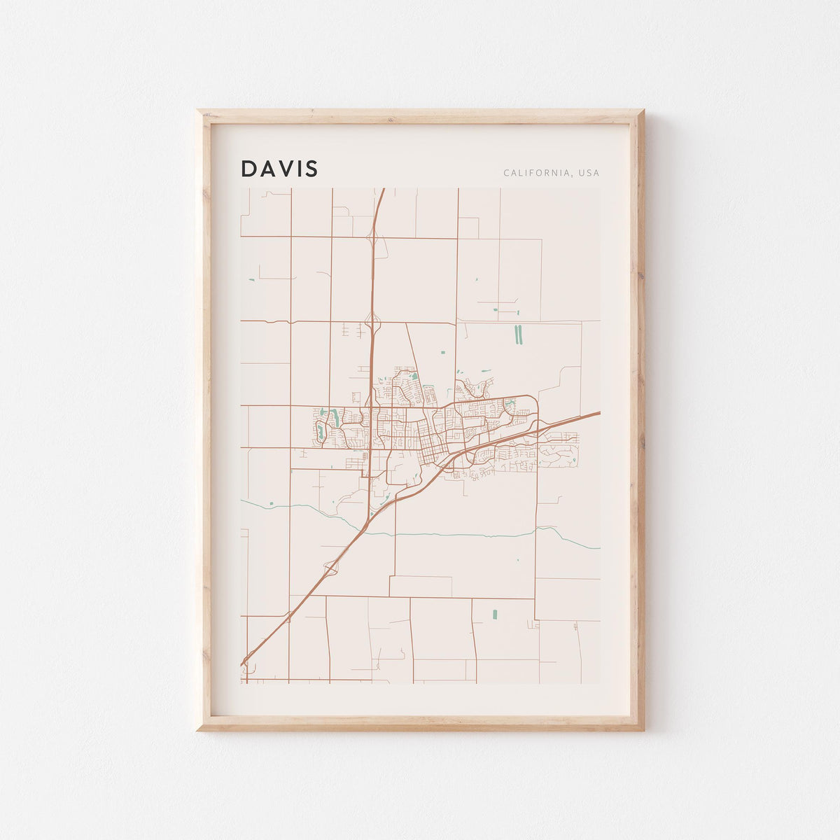 davis, california map poster - image 1