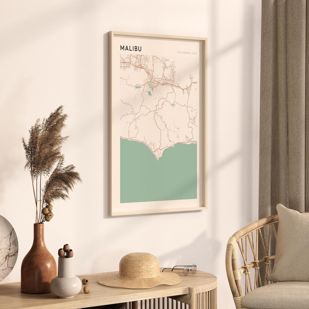 malibu, california map poster - image 2