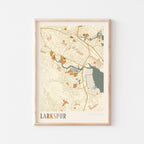 larkspur, california map poster - image 1