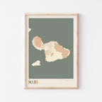 maui, hawaii map poster - image 1