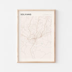 solvang, california map poster - image 1