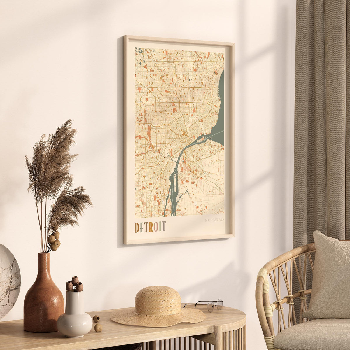 detroit, michigan map poster - image 2
