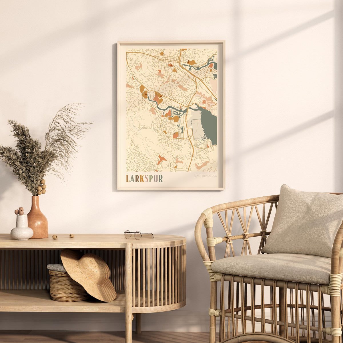 larkspur, california map poster - image 3