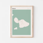 maui, hawaii map poster - image 1