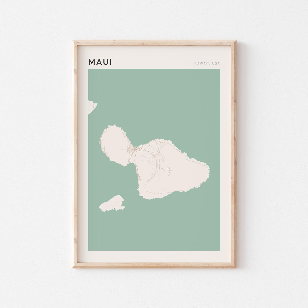 maui, hawaii map poster - image 1