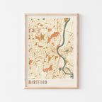 hartford, connecticut map poster - image 1