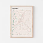 amherst, massachusetts map poster - image 1