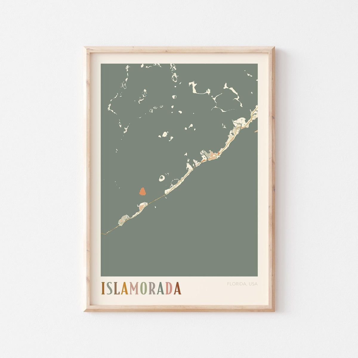 islamorada, florida map poster - image 1
