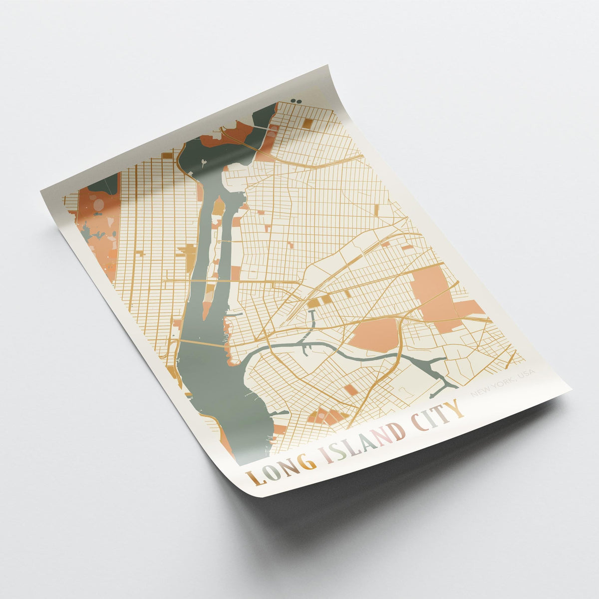 long island city, new york map poster - image 4
