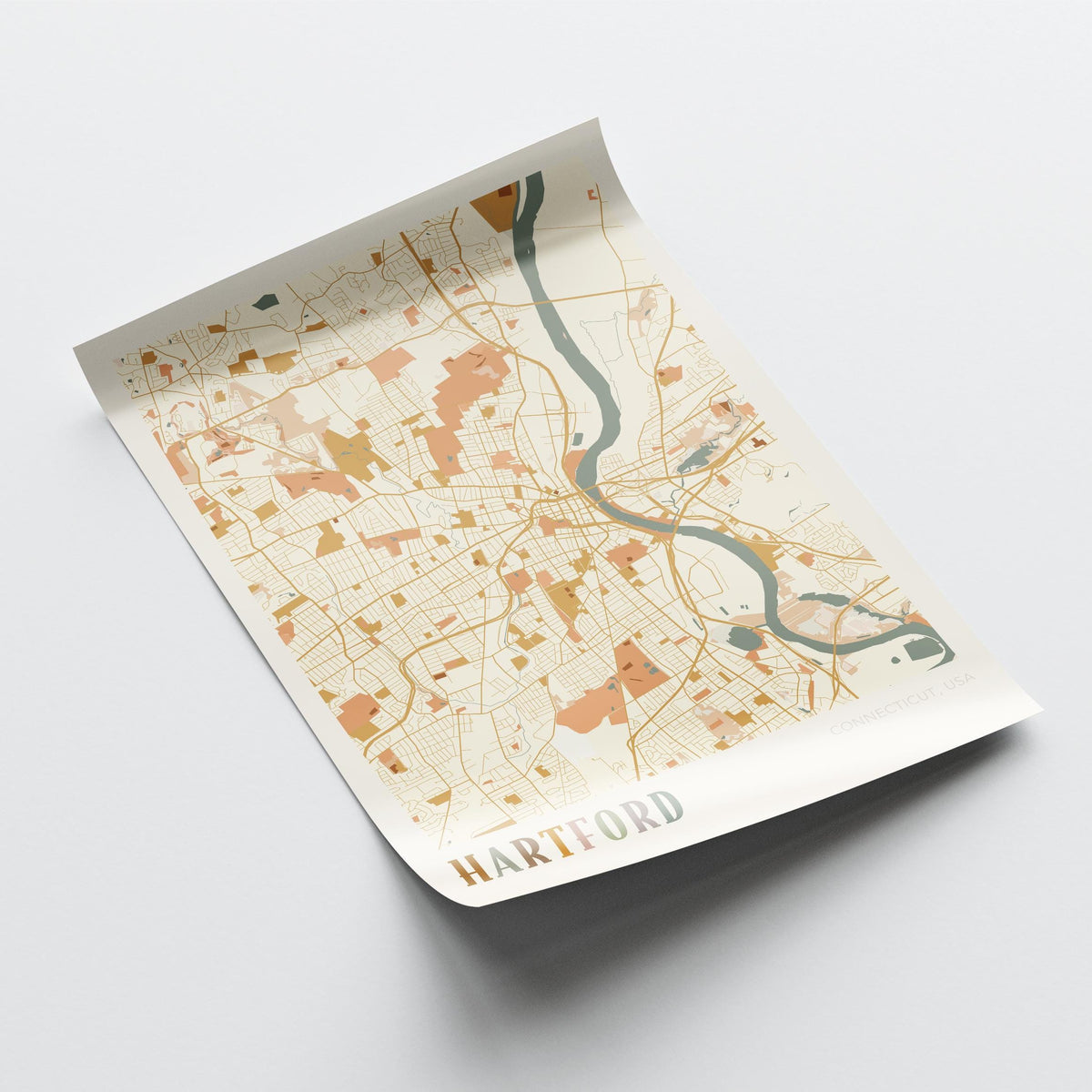 hartford, connecticut map poster - image 4