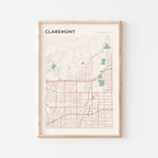 claremont, california map poster - image 1
