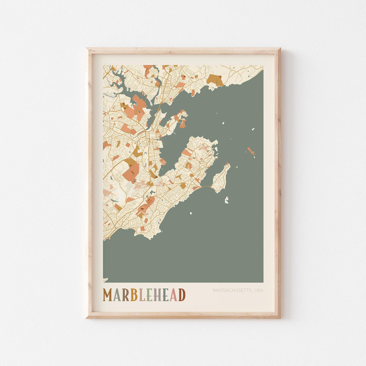 marblehead, massachusetts map poster - image 1