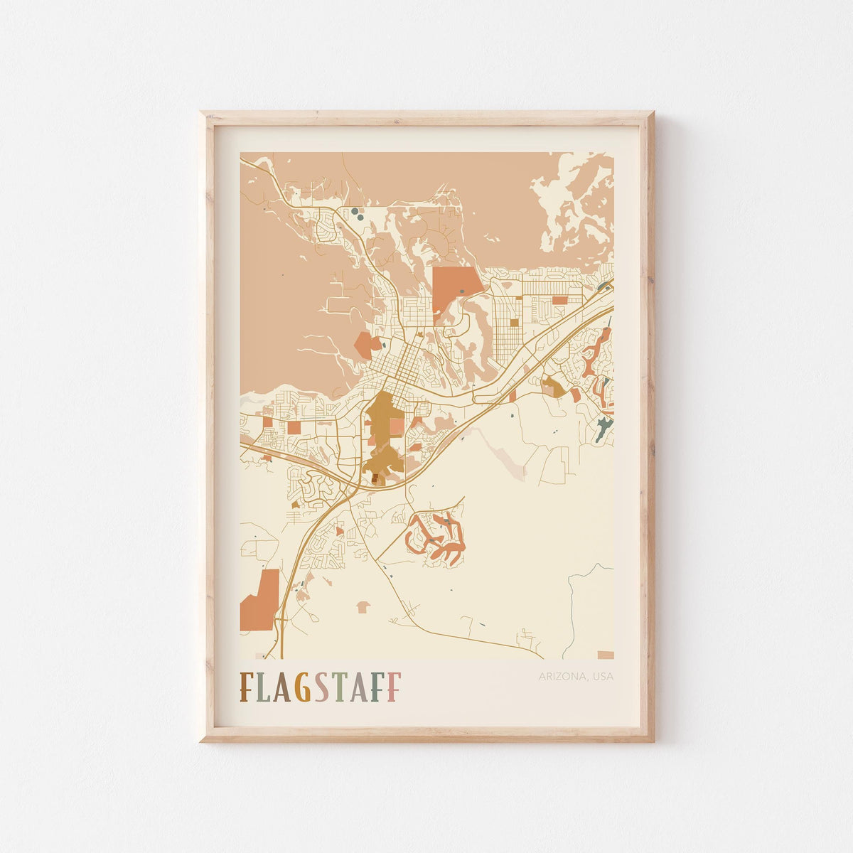 flagstaff, arizona map poster - image 1