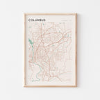 columbus, georgia map poster - image 1