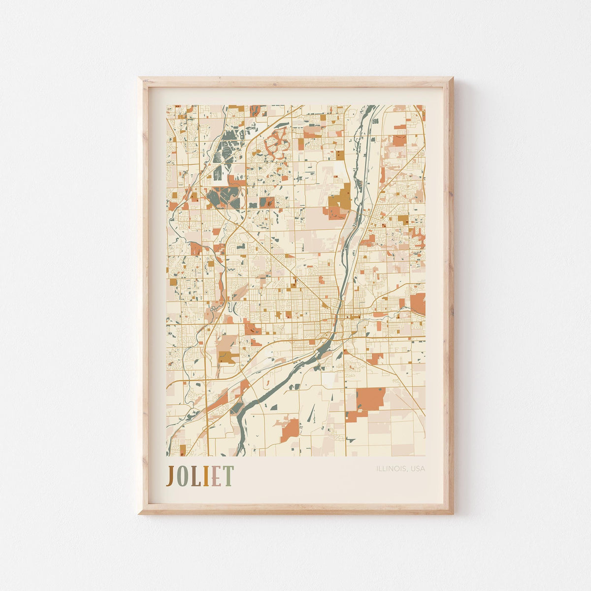 joliet, illinois map poster - image 1