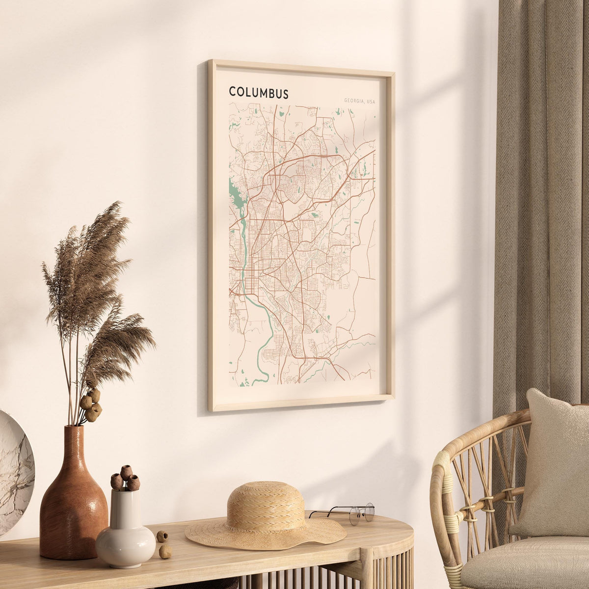 columbus, georgia map poster - image 2