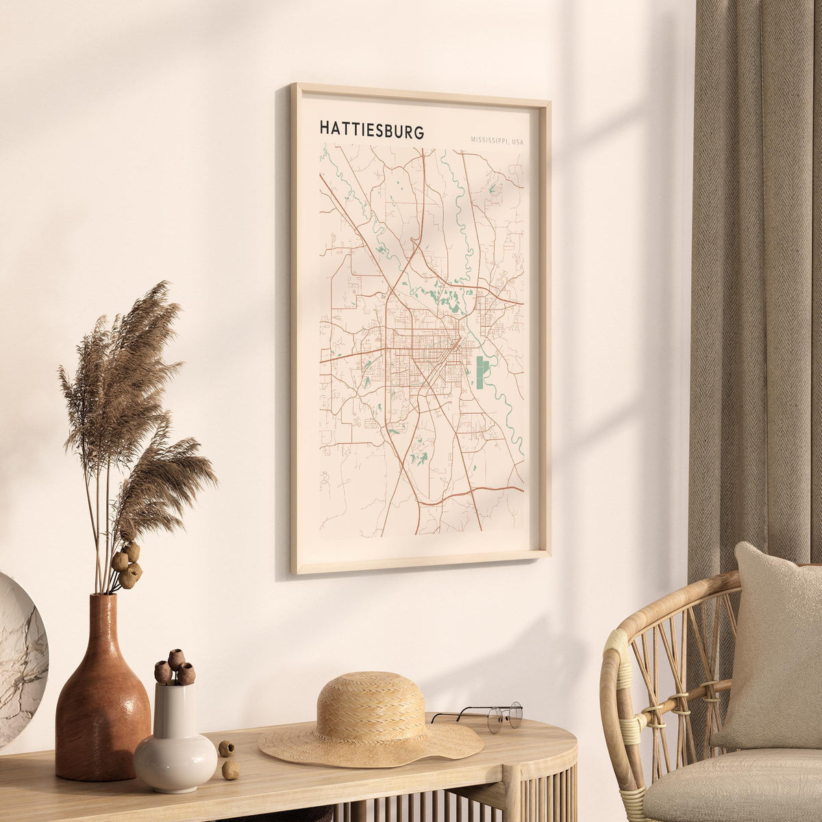 hattiesburg, mississippi map poster - image 2