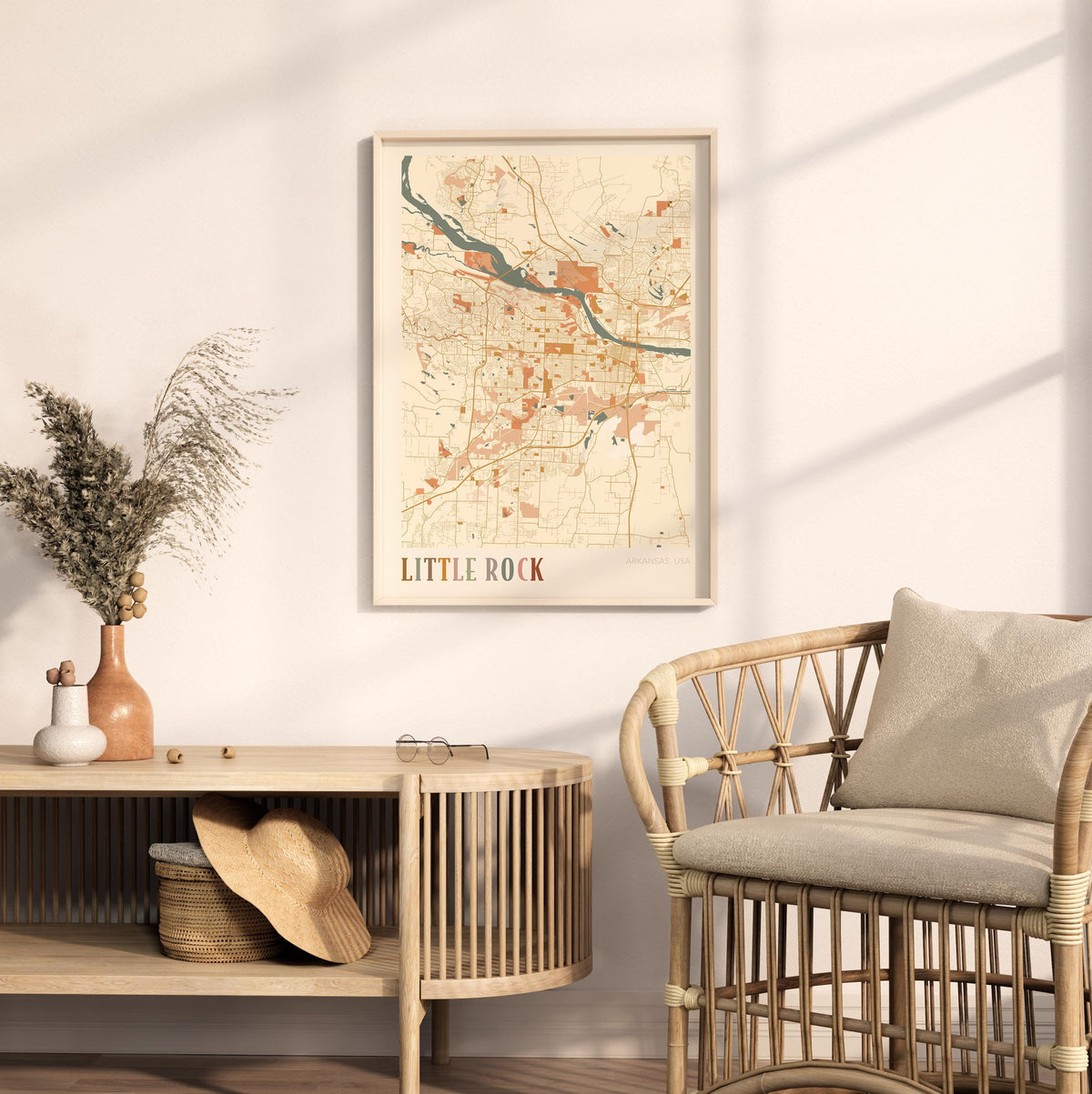 little rock, arkansas map poster - image 3