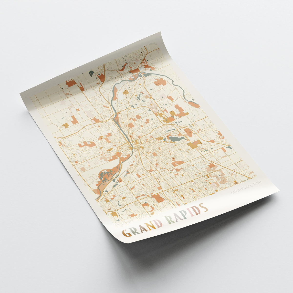 grand rapids, michigan map poster - image 4
