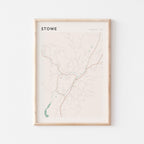 stowe, vermont map poster - image 1
