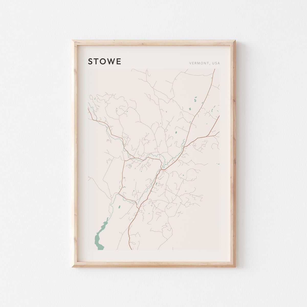 stowe, vermont map poster - image 1