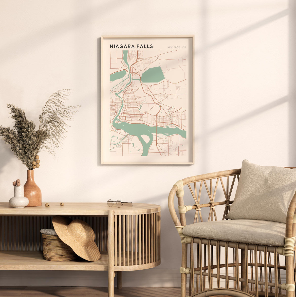 niagara falls, new york map poster - image 3