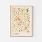 columbus, ohio map poster - image 1