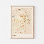 fargo, north dakota map poster - image 1