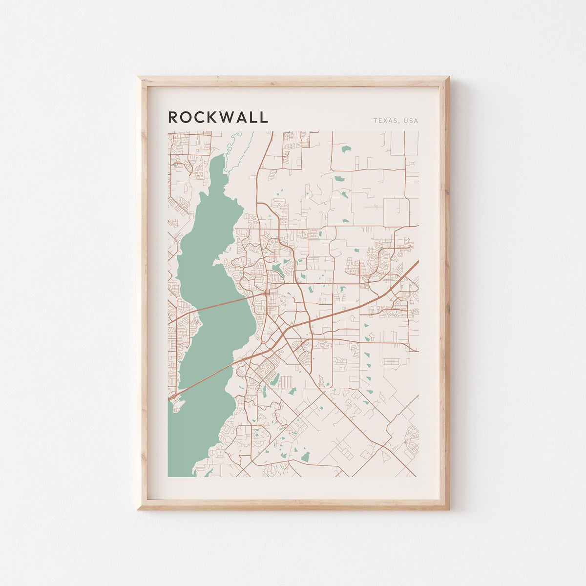 rockwall, texas map poster - image 1