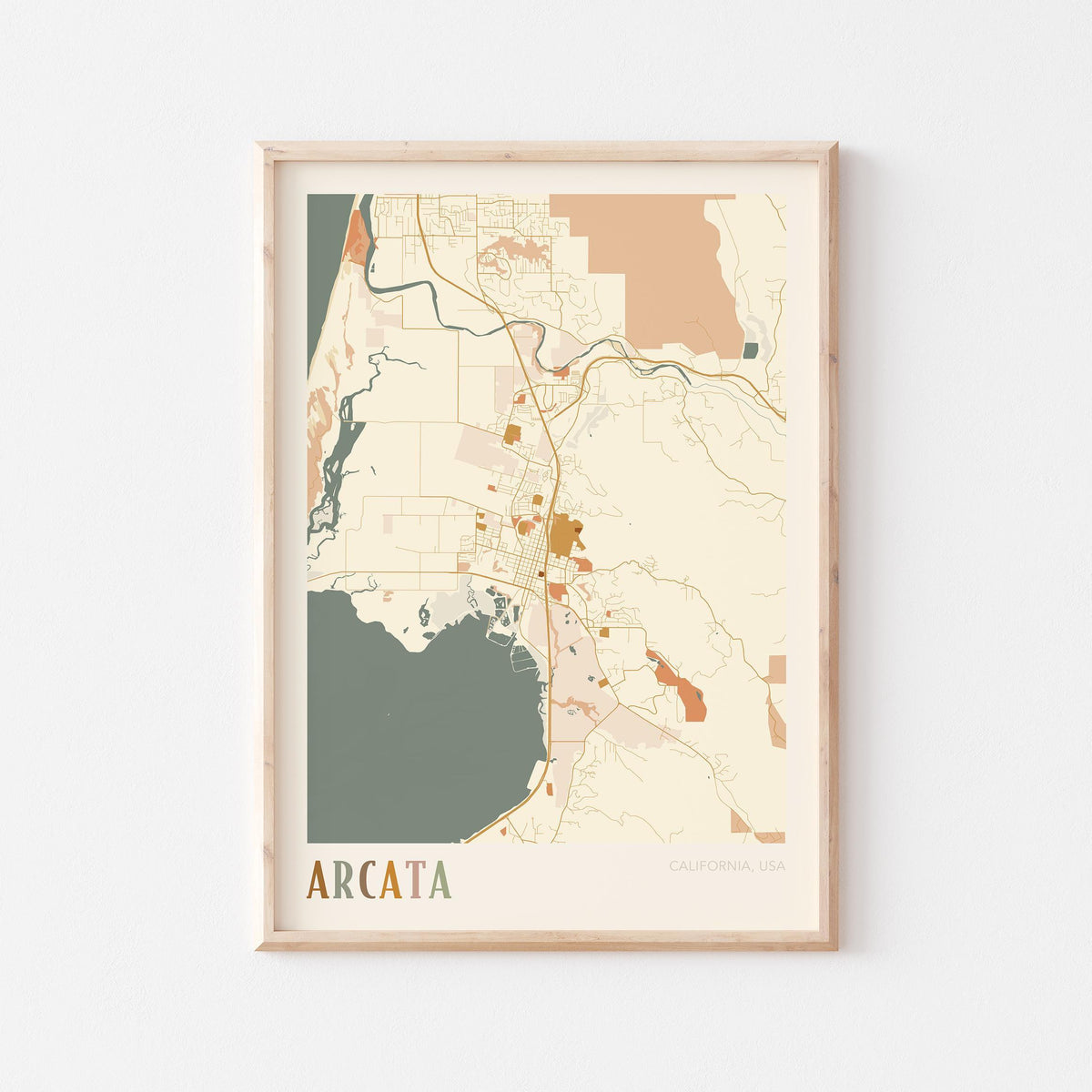arcata, california map poster - image 1
