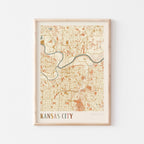 kansas city, missouri map poster - image 1