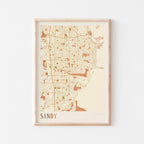 sandy, utah map poster - image 1