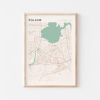 folsom, california map poster - image 1