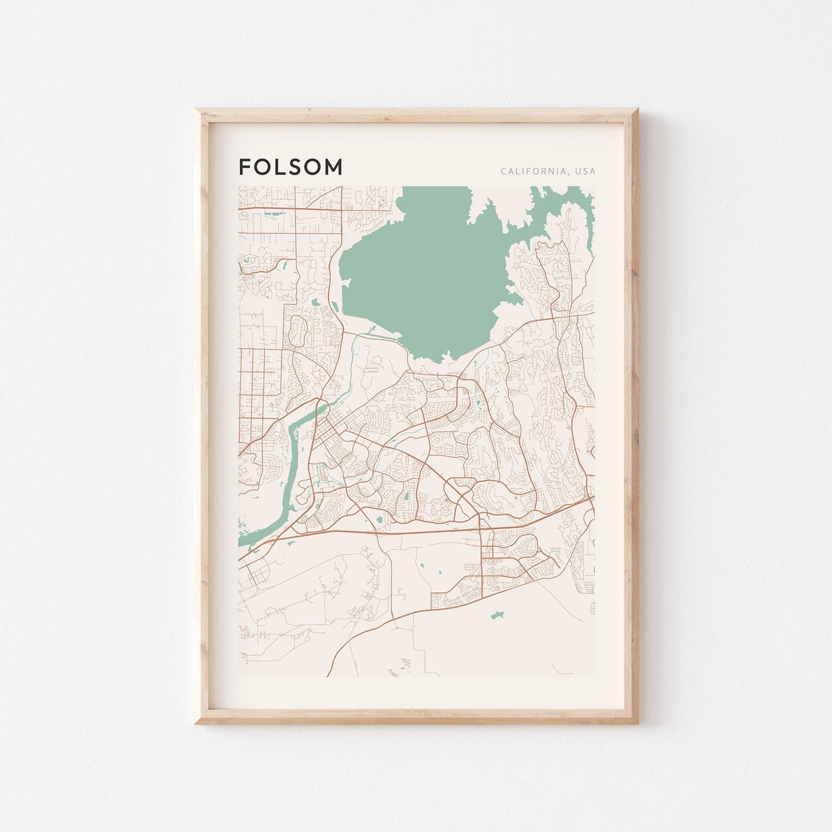 folsom, california map poster - image 1