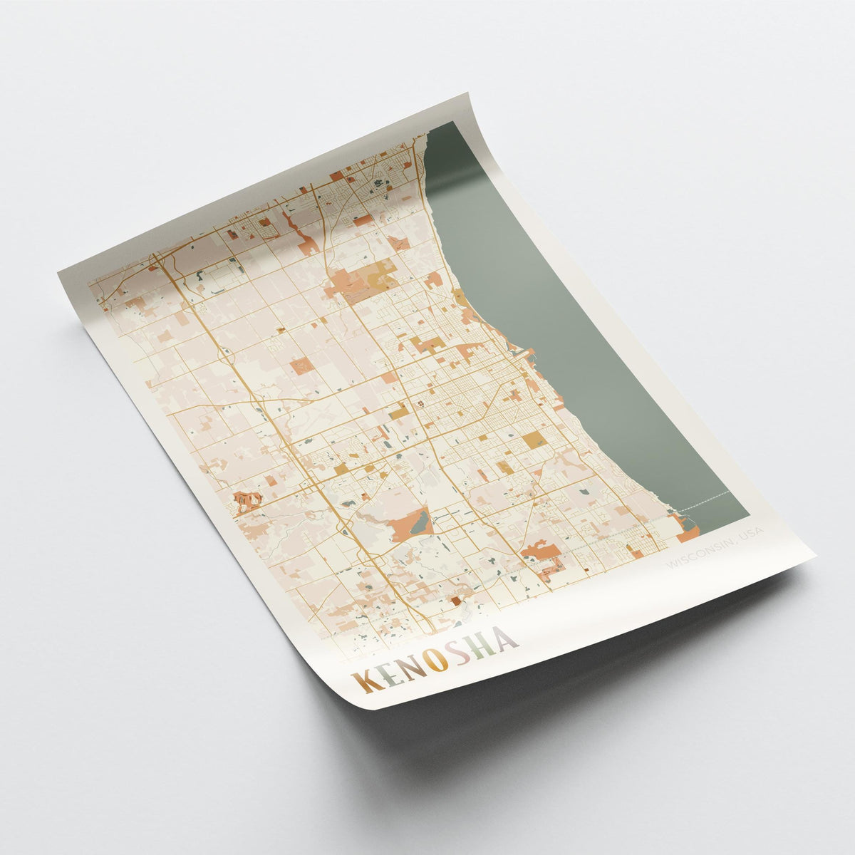 kenosha, wisconsin map poster - image 4