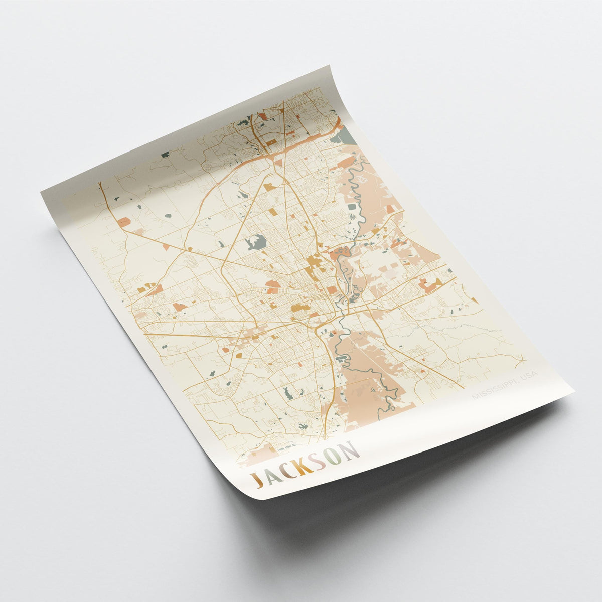 jackson, mississippi map poster - image 4
