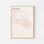 beaumont, california map poster - image 1