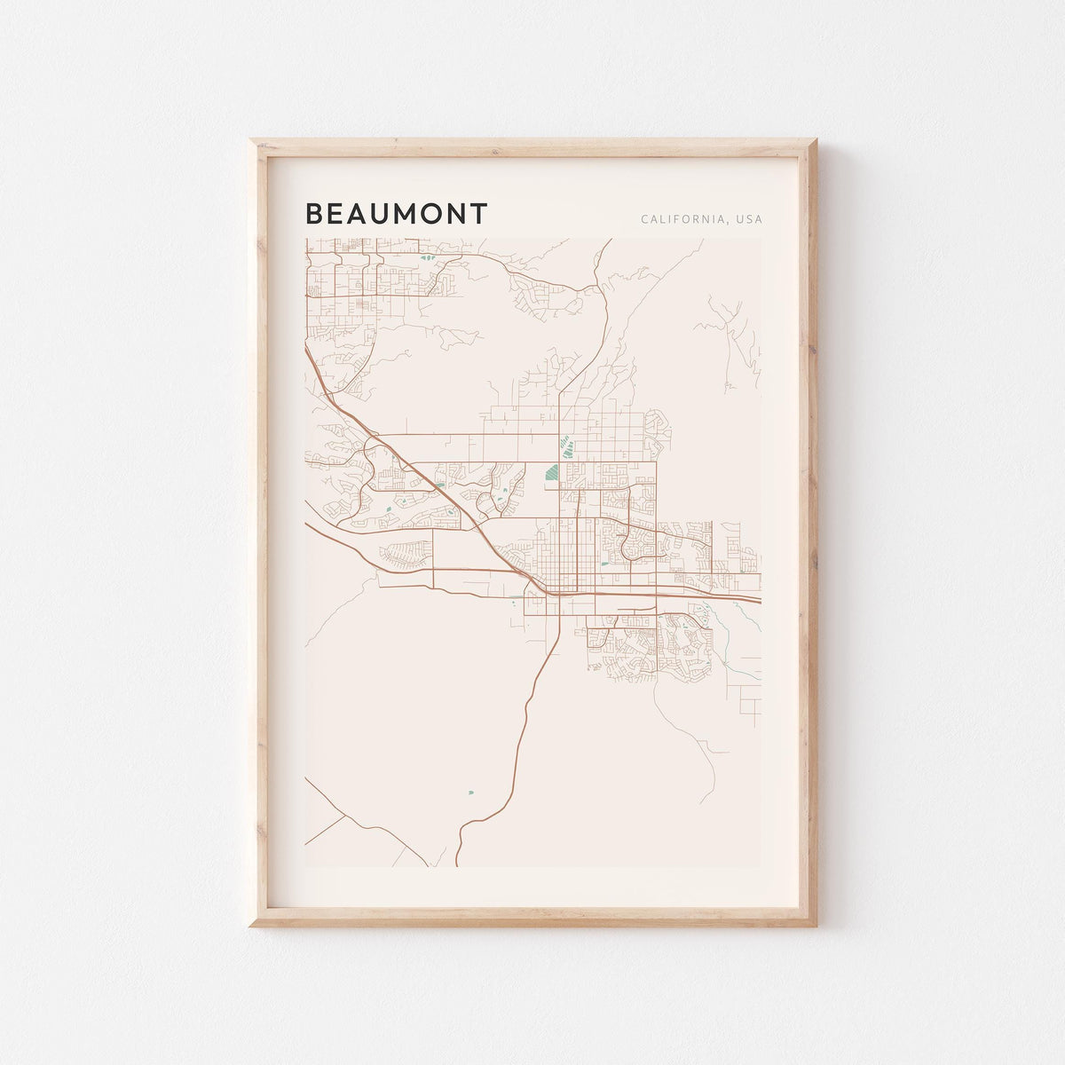 beaumont, california map poster - image 1