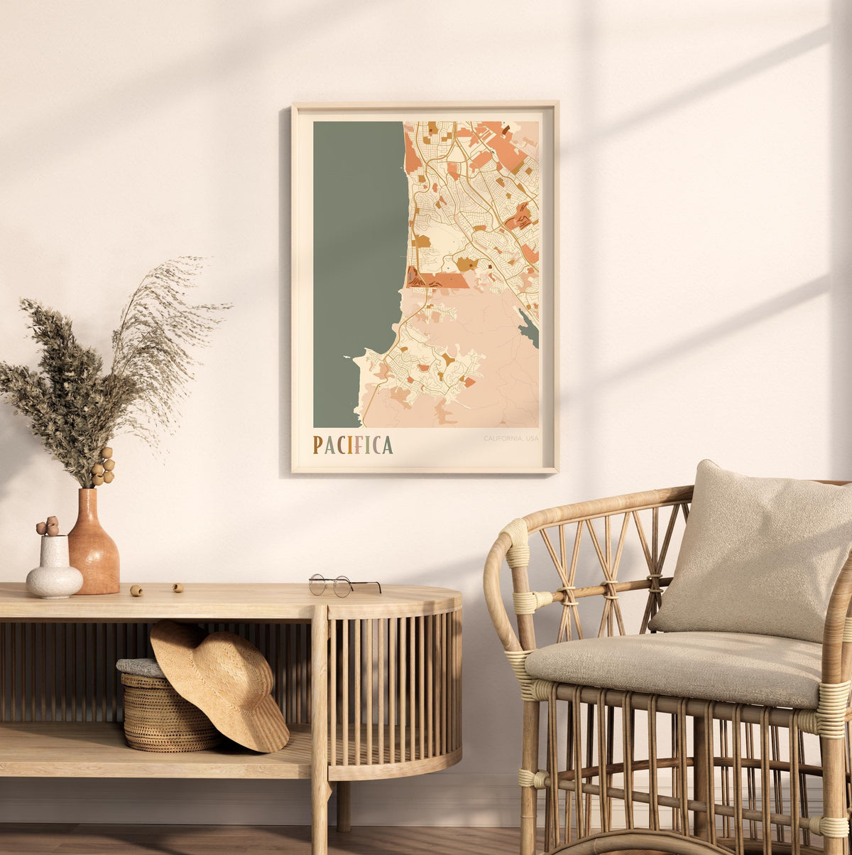 pacifica, california map poster - image 3