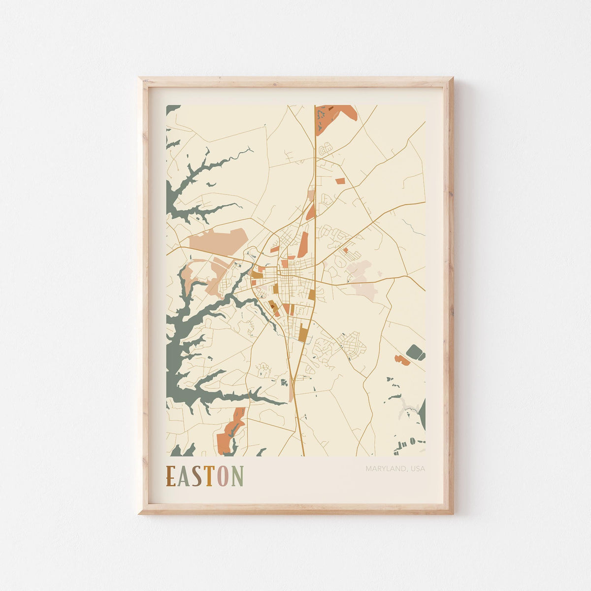 easton, maryland map poster - image 1