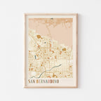 san bernardino, california map poster - image 1