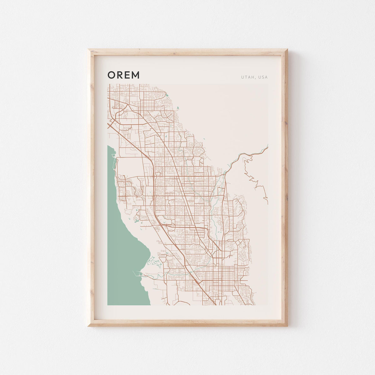 orem, utah map poster - image 1