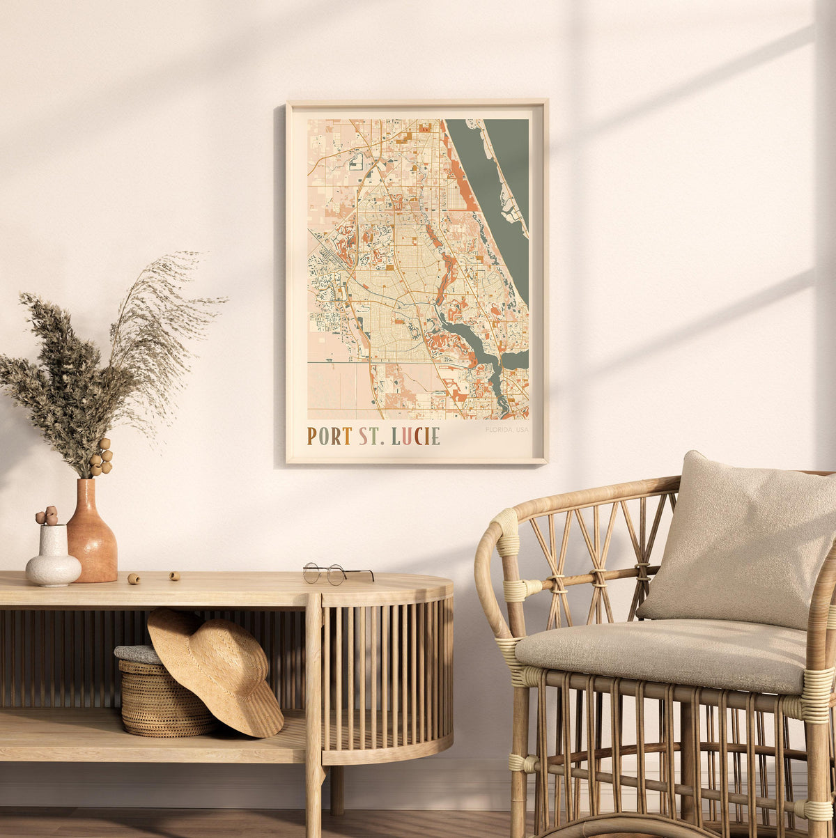 port st. lucie, florida map poster - image 3