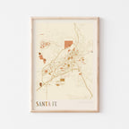 santa fe, new mexico map poster - image 1