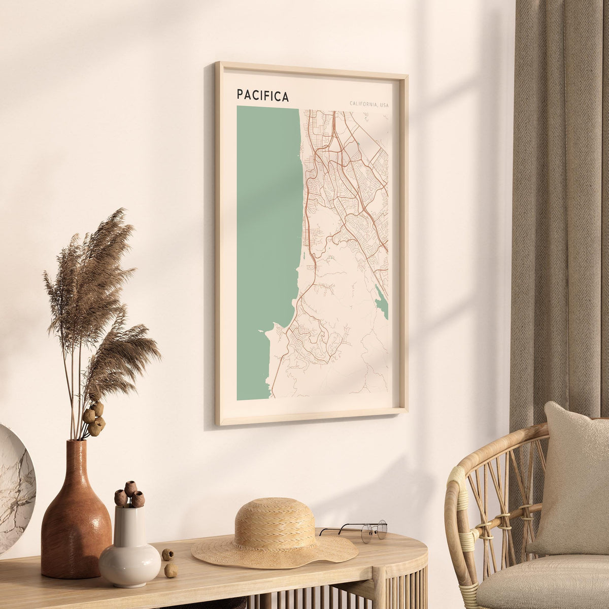 pacifica, california map poster - image 2