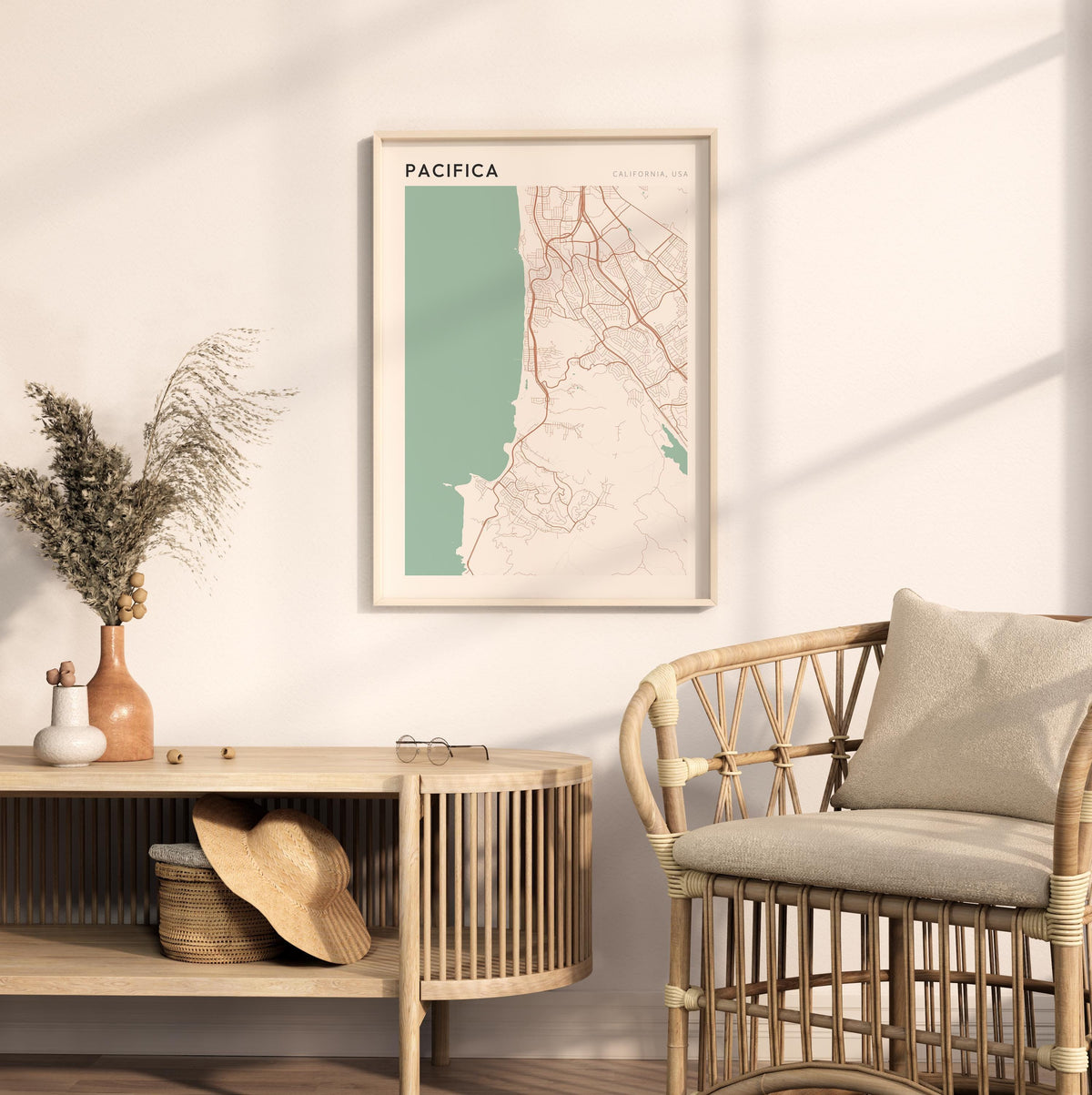 pacifica, california map poster - image 3