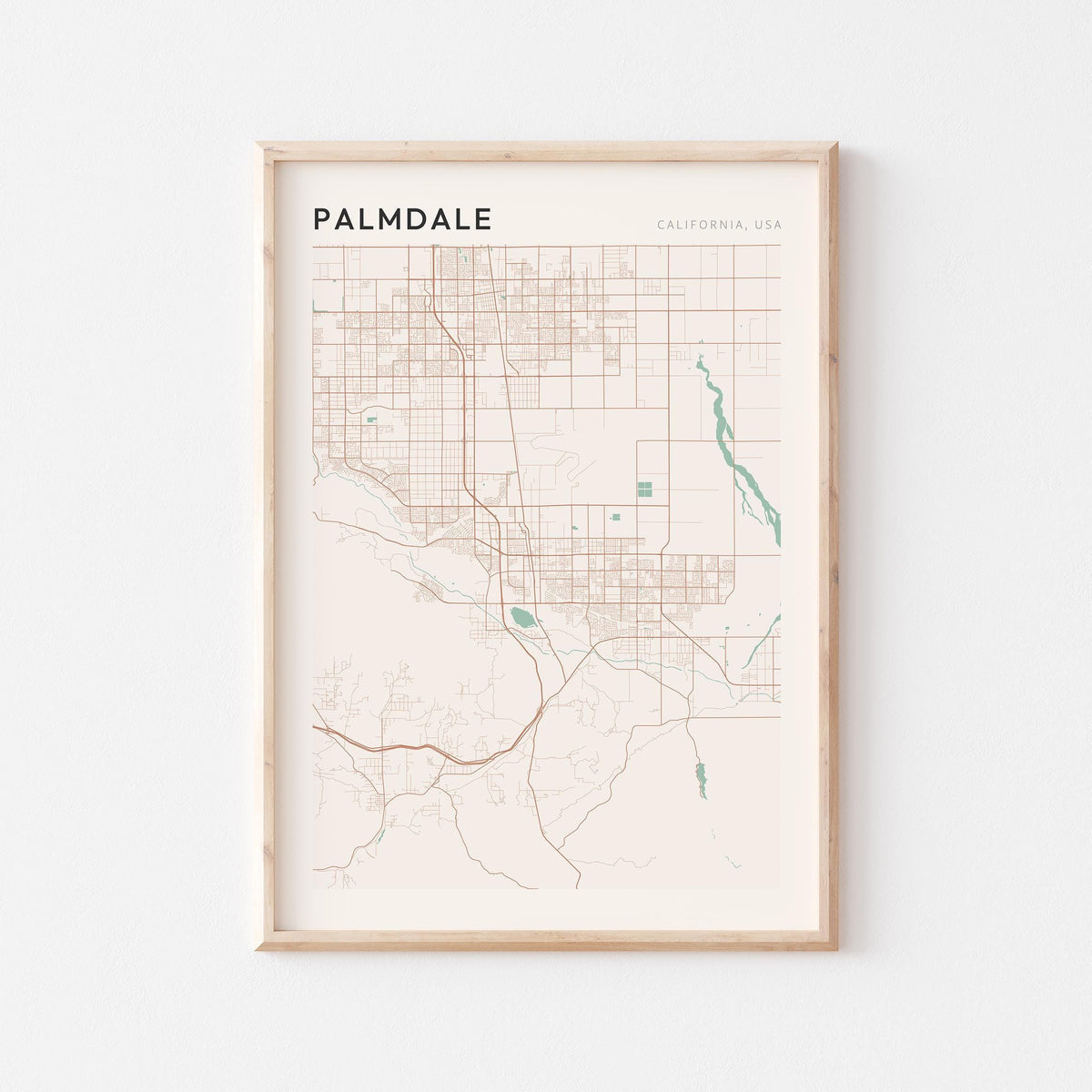 palmdale, california map poster - image 1